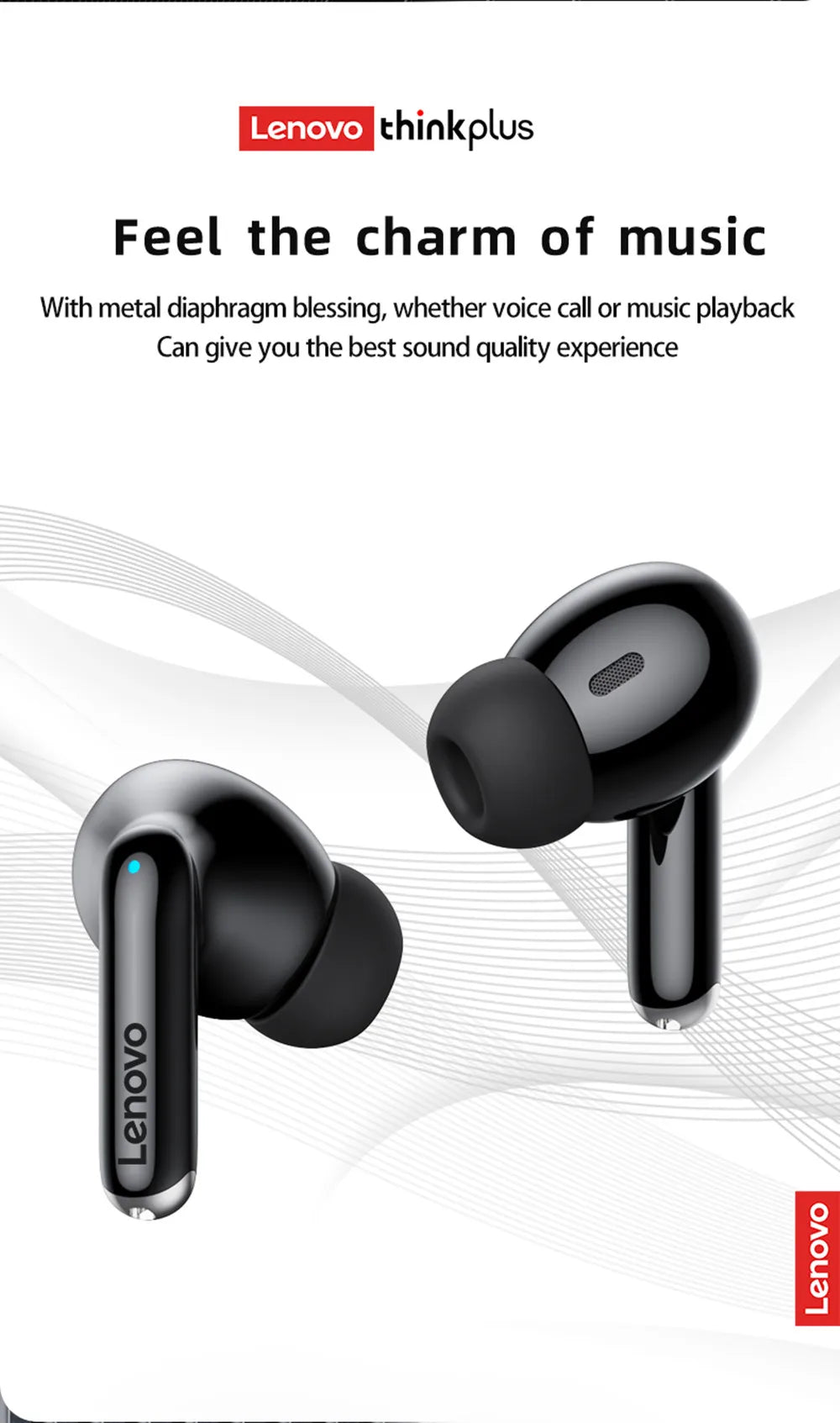 Fones de ouvido Bluetooth Lenovo XT88